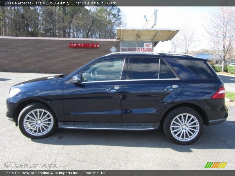Lunar Blue Metallic / Black 2014 Mercedes-Benz ML 350 4Matic