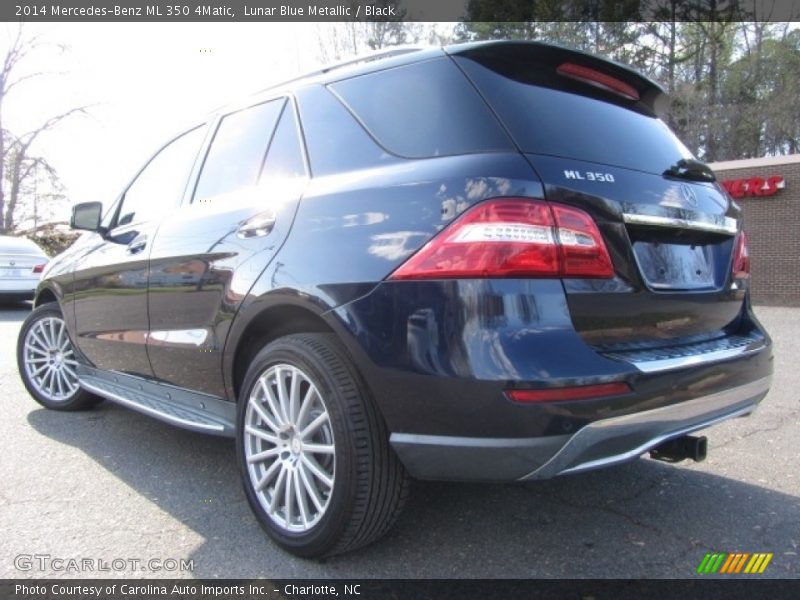 Lunar Blue Metallic / Black 2014 Mercedes-Benz ML 350 4Matic