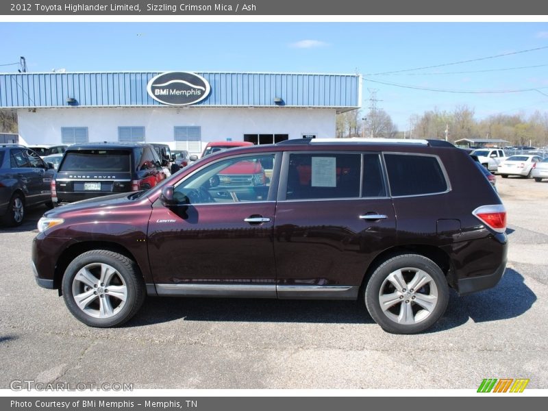 Sizzling Crimson Mica / Ash 2012 Toyota Highlander Limited