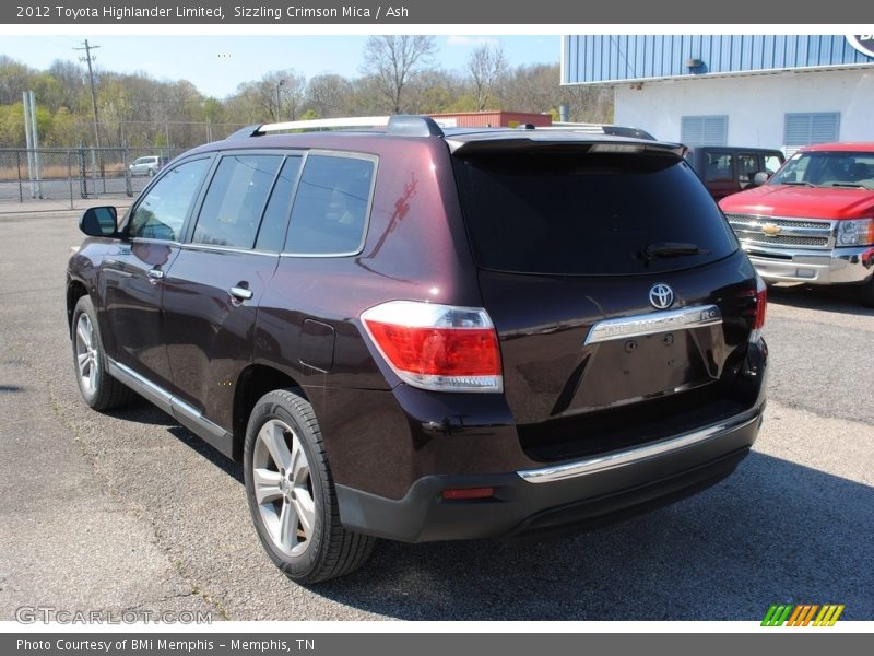 Sizzling Crimson Mica / Ash 2012 Toyota Highlander Limited