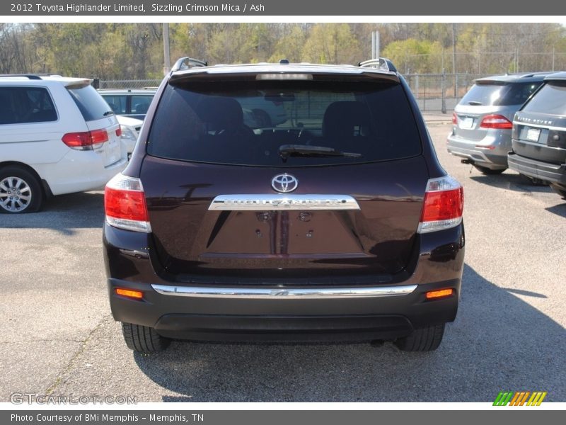 Sizzling Crimson Mica / Ash 2012 Toyota Highlander Limited