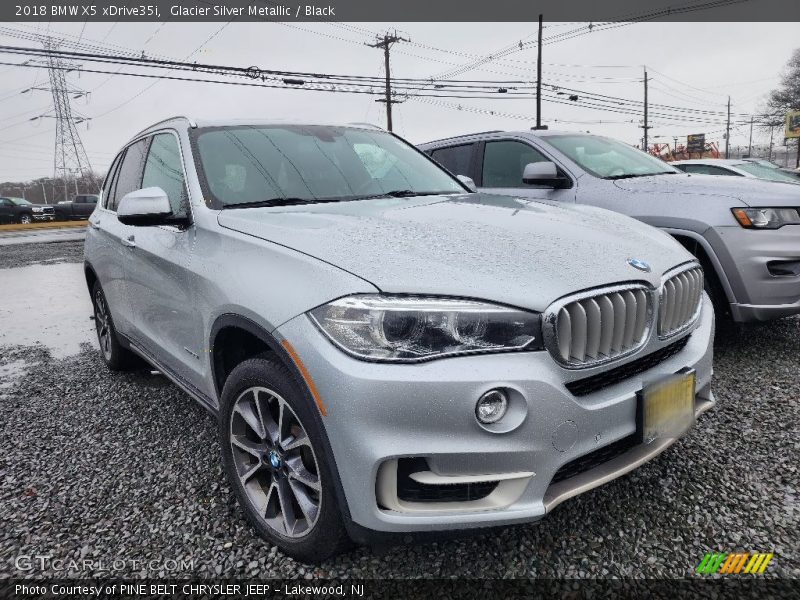 Glacier Silver Metallic / Black 2018 BMW X5 xDrive35i