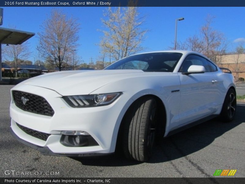 Oxford White / Ebony 2016 Ford Mustang EcoBoost Coupe