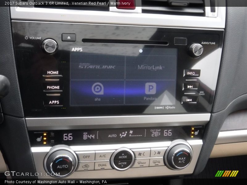Controls of 2017 Outback 3.6R Limited