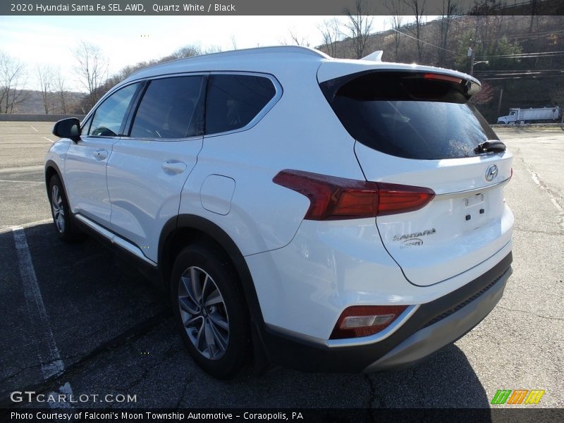 Quartz White / Black 2020 Hyundai Santa Fe SEL AWD