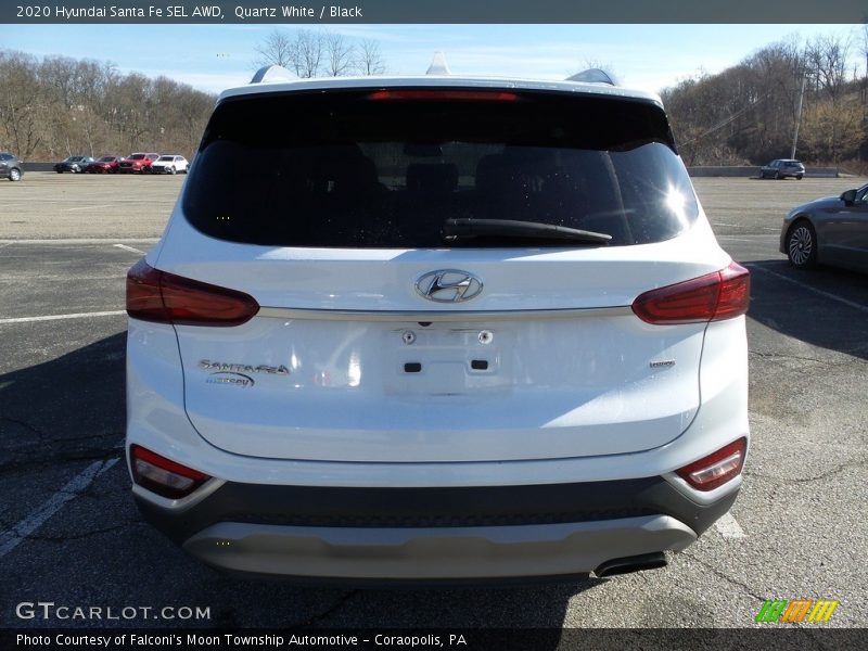 Quartz White / Black 2020 Hyundai Santa Fe SEL AWD