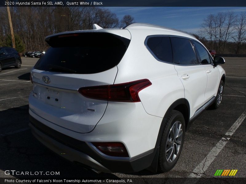 Quartz White / Black 2020 Hyundai Santa Fe SEL AWD