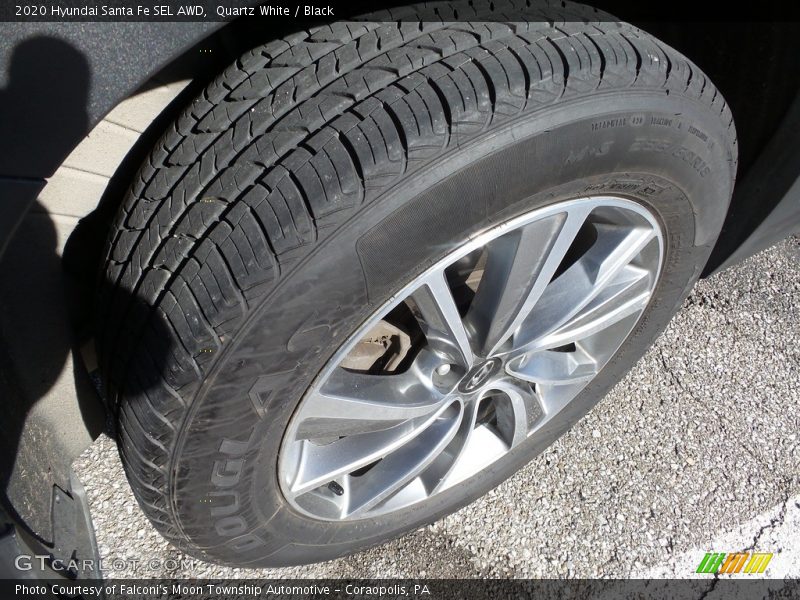 Quartz White / Black 2020 Hyundai Santa Fe SEL AWD