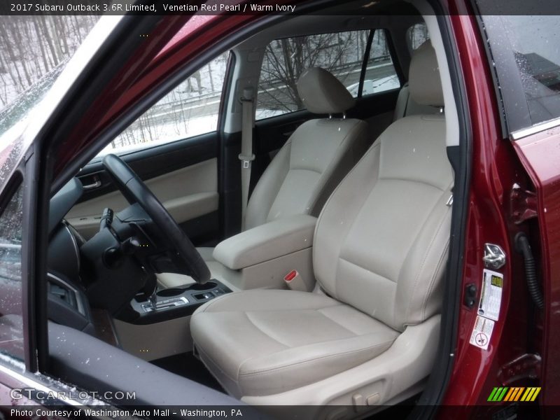Front Seat of 2017 Outback 3.6R Limited