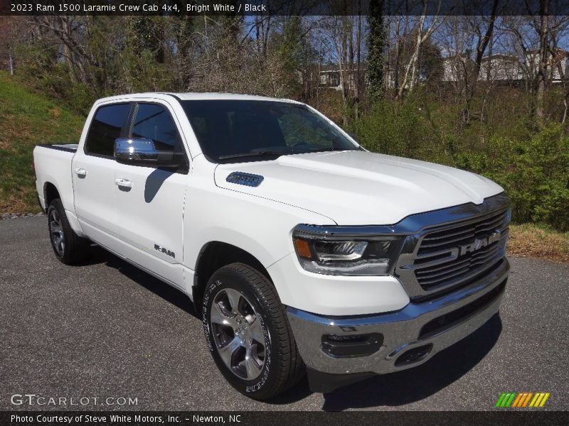 Bright White / Black 2023 Ram 1500 Laramie Crew Cab 4x4