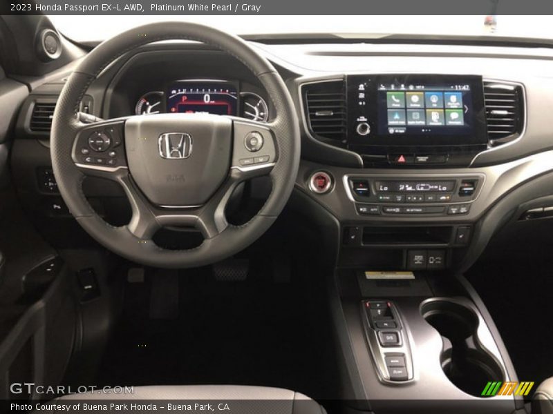 Platinum White Pearl / Gray 2023 Honda Passport EX-L AWD