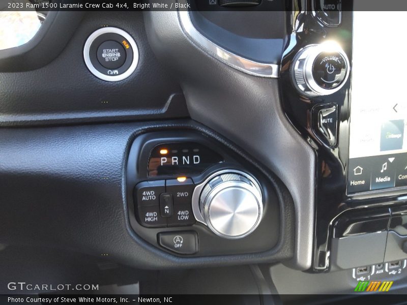 Bright White / Black 2023 Ram 1500 Laramie Crew Cab 4x4