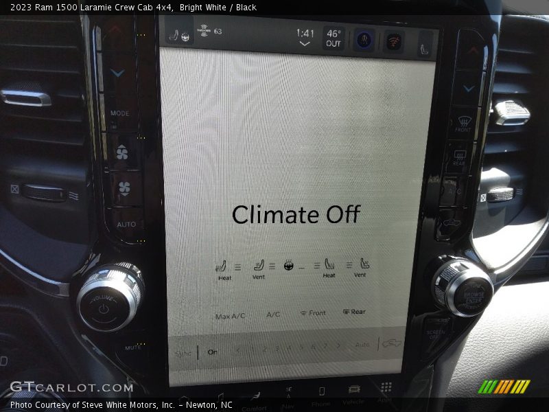 Bright White / Black 2023 Ram 1500 Laramie Crew Cab 4x4