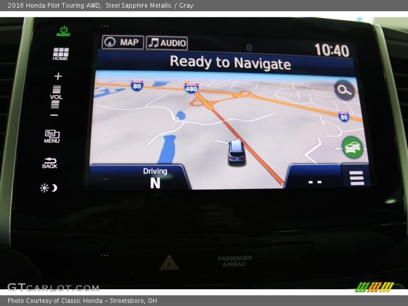 Navigation of 2016 Pilot Touring AWD