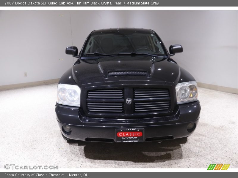 Brilliant Black Crystal Pearl / Medium Slate Gray 2007 Dodge Dakota SLT Quad Cab 4x4