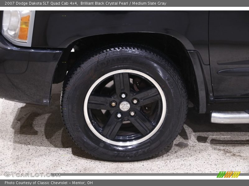 Brilliant Black Crystal Pearl / Medium Slate Gray 2007 Dodge Dakota SLT Quad Cab 4x4