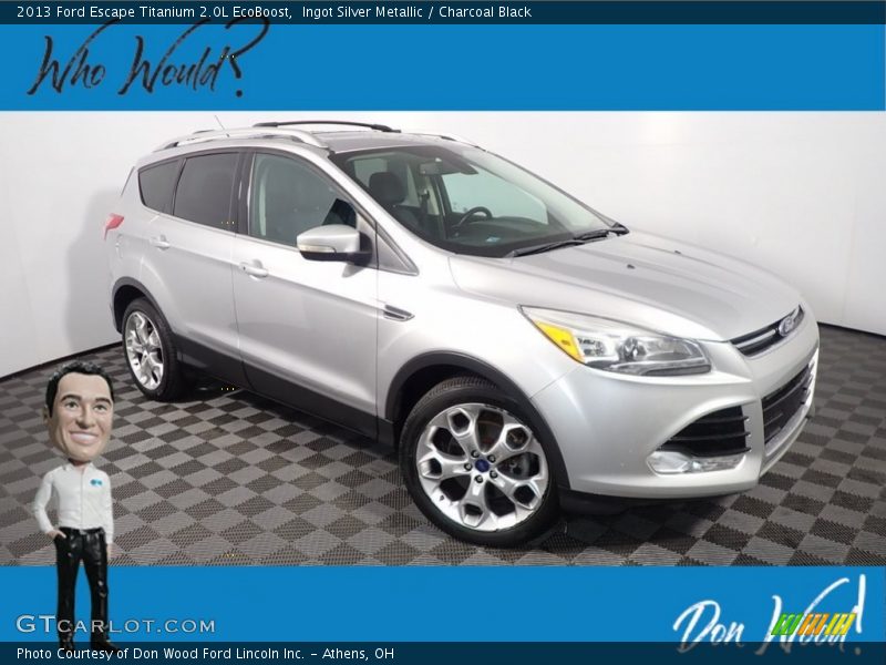 Ingot Silver Metallic / Charcoal Black 2013 Ford Escape Titanium 2.0L EcoBoost