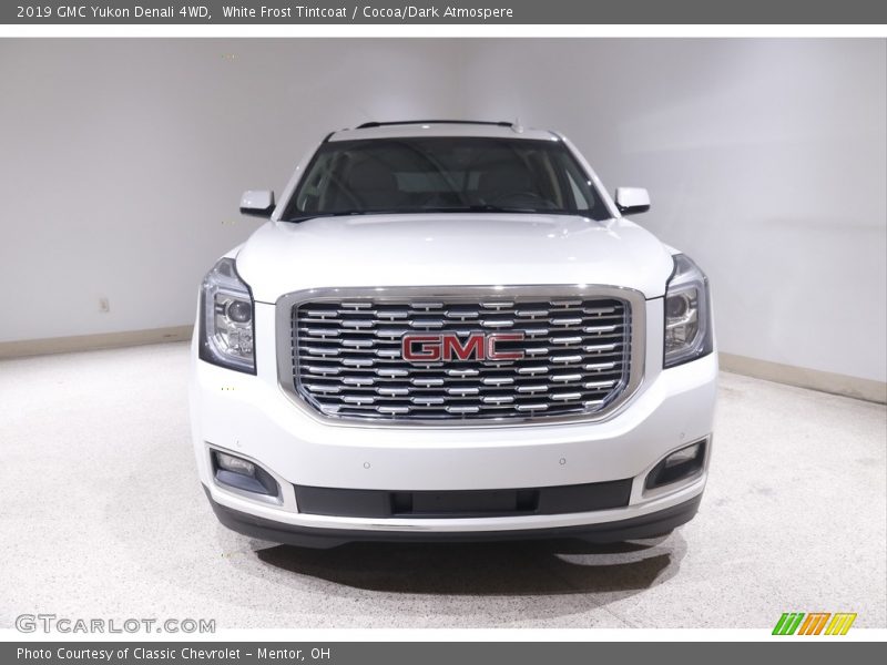 White Frost Tintcoat / Cocoa/Dark Atmospere 2019 GMC Yukon Denali 4WD