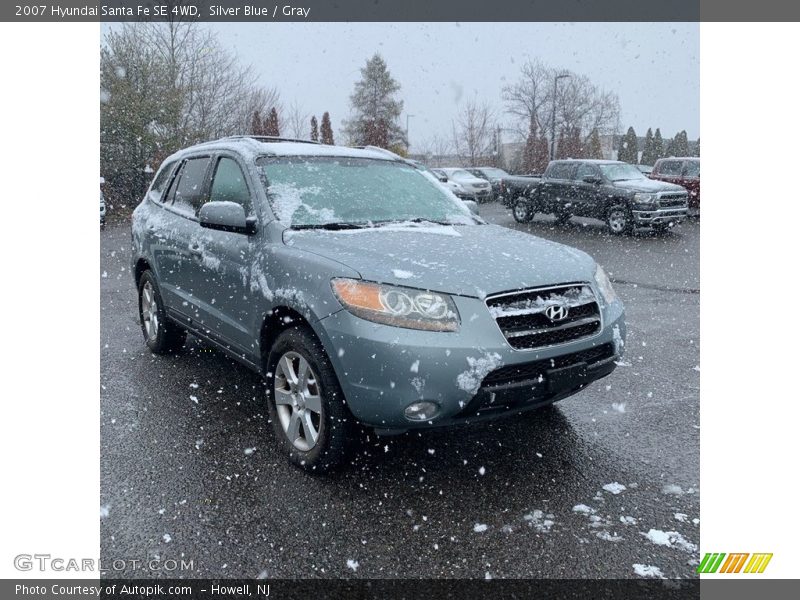 Silver Blue / Gray 2007 Hyundai Santa Fe SE 4WD