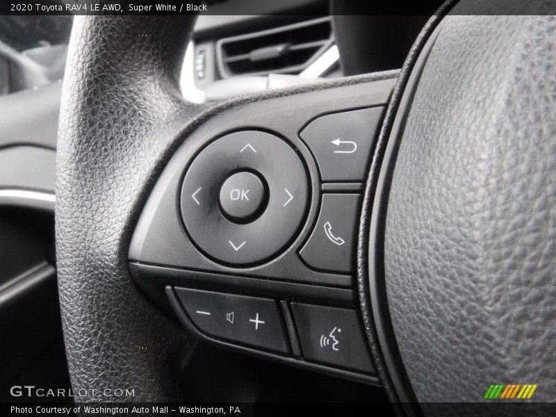 Super White / Black 2020 Toyota RAV4 LE AWD