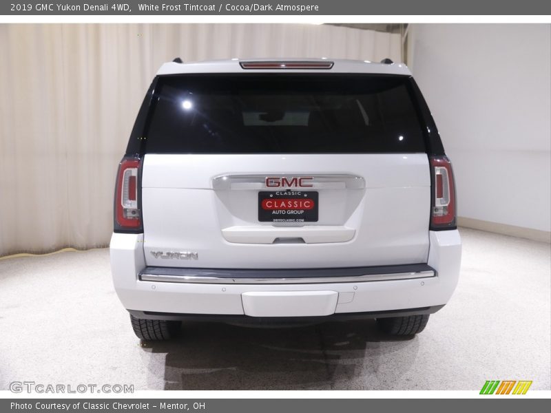 White Frost Tintcoat / Cocoa/Dark Atmospere 2019 GMC Yukon Denali 4WD