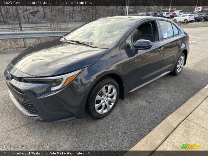 Front 3/4 View of 2023 Corolla LE Hybrid