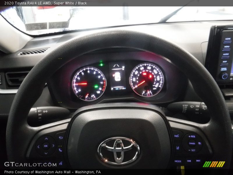 Super White / Black 2020 Toyota RAV4 LE AWD