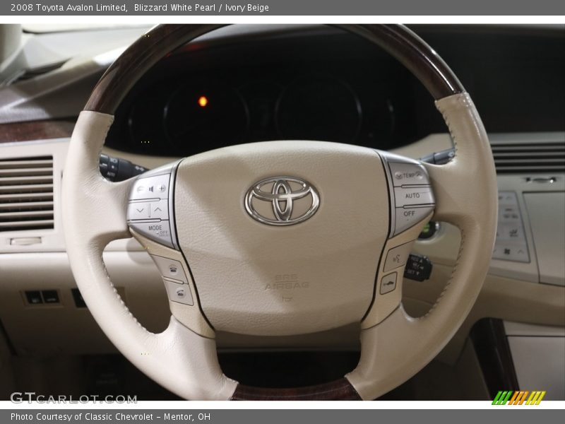 Blizzard White Pearl / Ivory Beige 2008 Toyota Avalon Limited