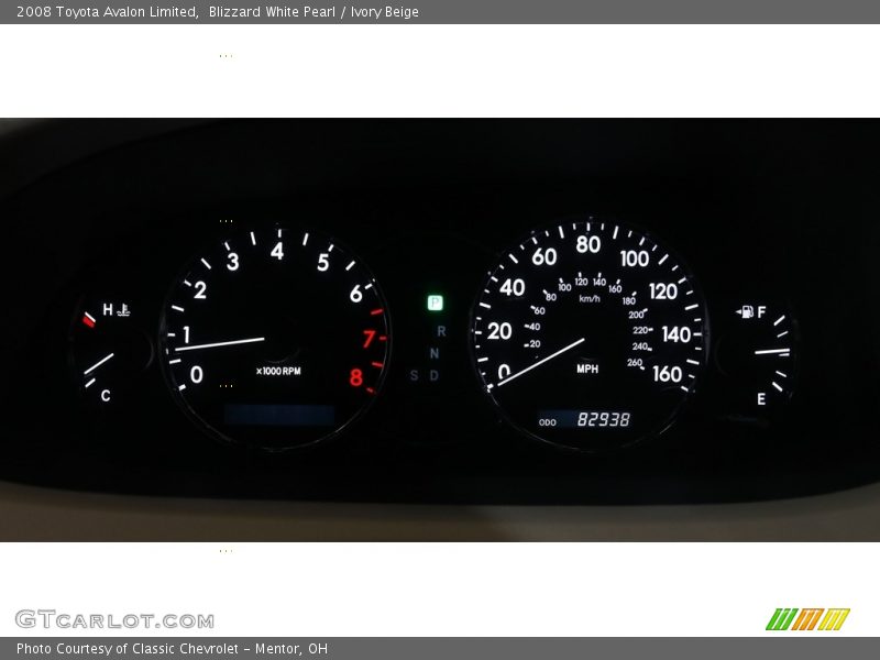 Blizzard White Pearl / Ivory Beige 2008 Toyota Avalon Limited
