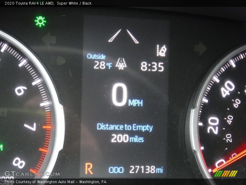 Super White / Black 2020 Toyota RAV4 LE AWD