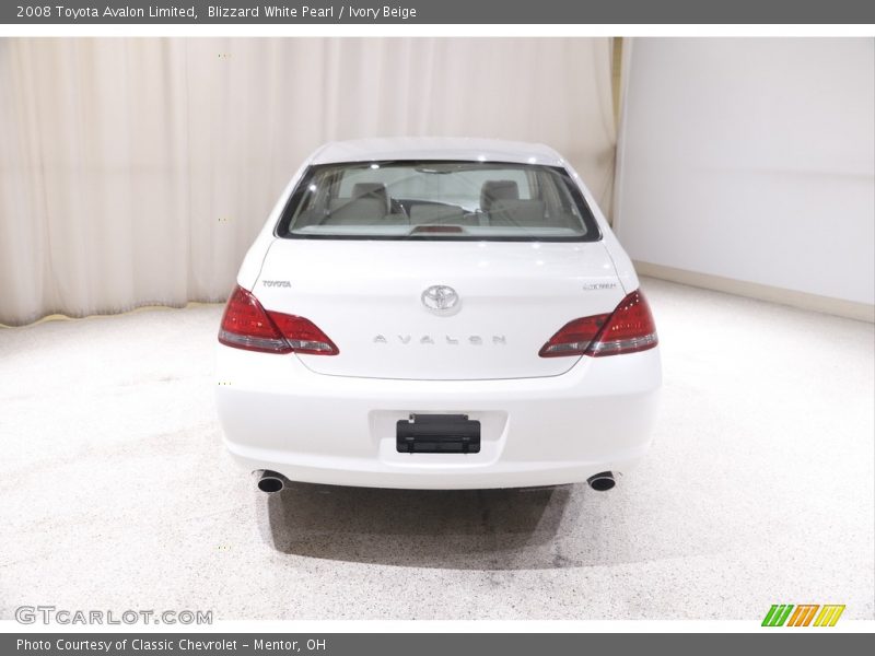Blizzard White Pearl / Ivory Beige 2008 Toyota Avalon Limited