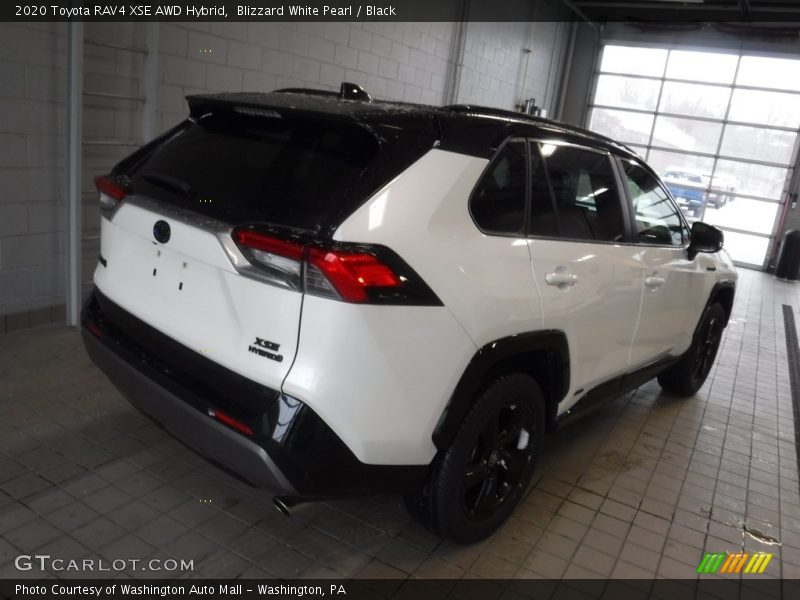 Blizzard White Pearl / Black 2020 Toyota RAV4 XSE AWD Hybrid