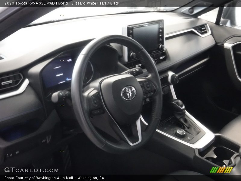 Blizzard White Pearl / Black 2020 Toyota RAV4 XSE AWD Hybrid