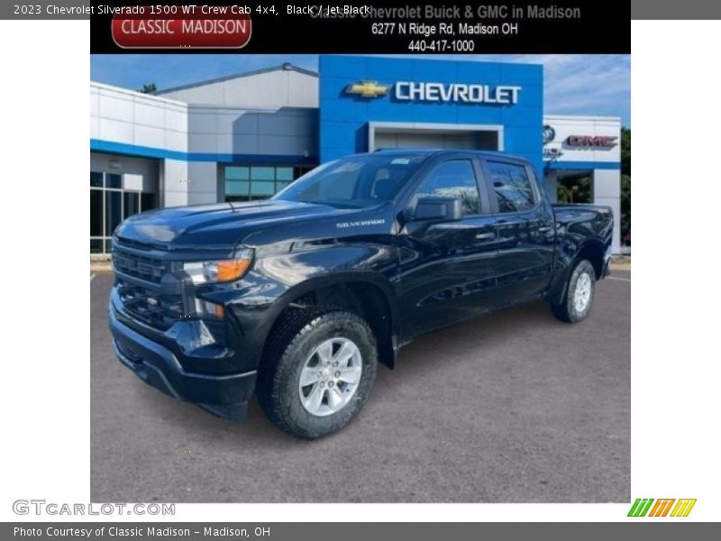 Black / Jet Black 2023 Chevrolet Silverado 1500 WT Crew Cab 4x4