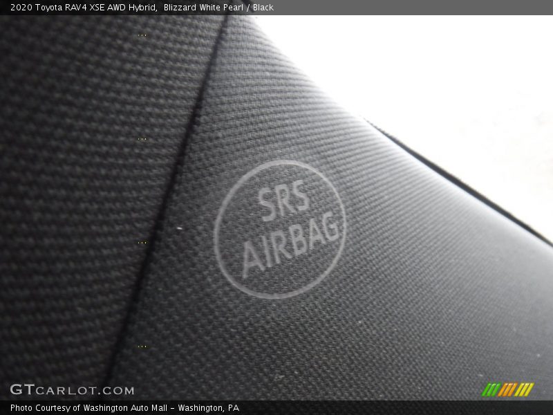 Blizzard White Pearl / Black 2020 Toyota RAV4 XSE AWD Hybrid