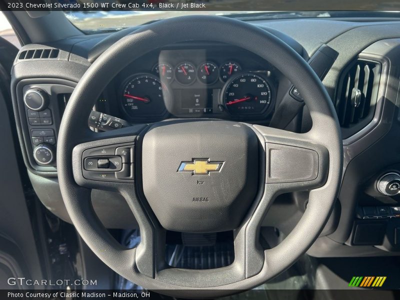 Black / Jet Black 2023 Chevrolet Silverado 1500 WT Crew Cab 4x4