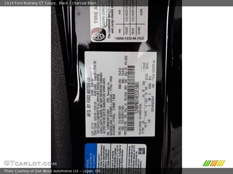 Black / Charcoal Black 2014 Ford Mustang GT Coupe
