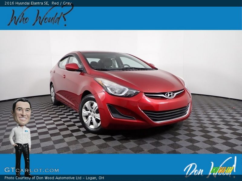 Red / Gray 2016 Hyundai Elantra SE