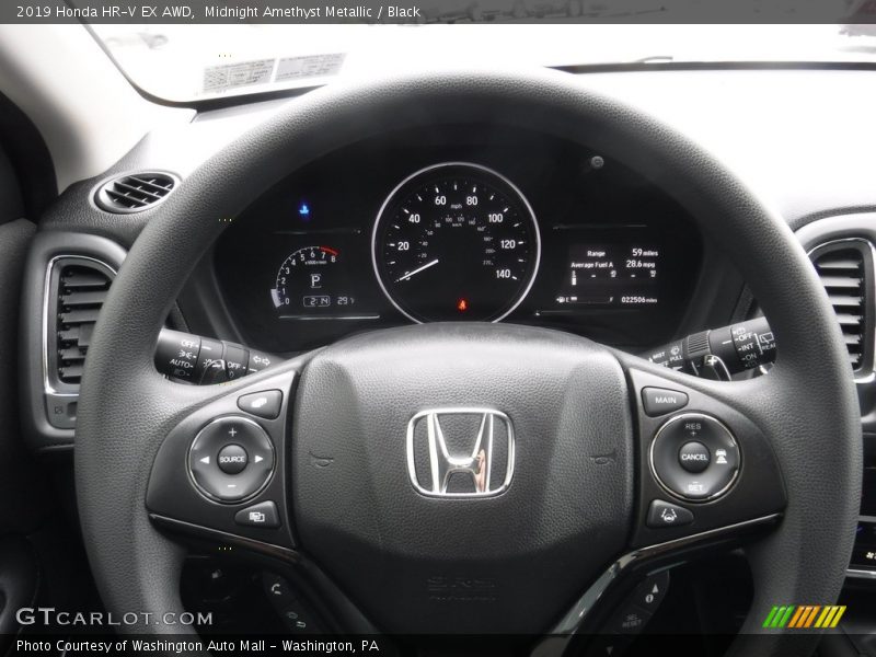 Midnight Amethyst Metallic / Black 2019 Honda HR-V EX AWD
