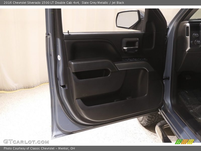Slate Grey Metallic / Jet Black 2016 Chevrolet Silverado 1500 LT Double Cab 4x4