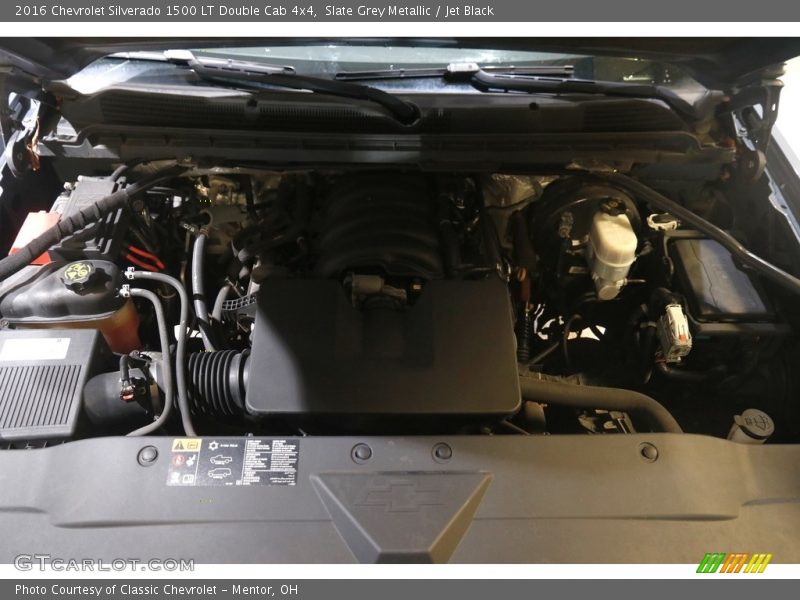 Slate Grey Metallic / Jet Black 2016 Chevrolet Silverado 1500 LT Double Cab 4x4