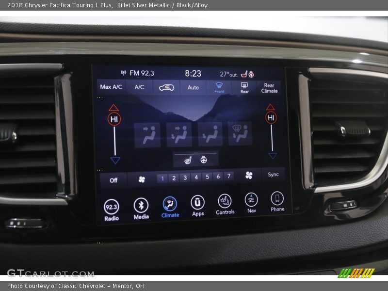 Billet Silver Metallic / Black/Alloy 2018 Chrysler Pacifica Touring L Plus
