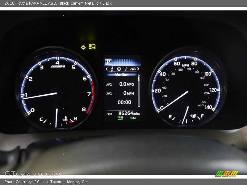 Black Current Metallic / Black 2018 Toyota RAV4 XLE AWD