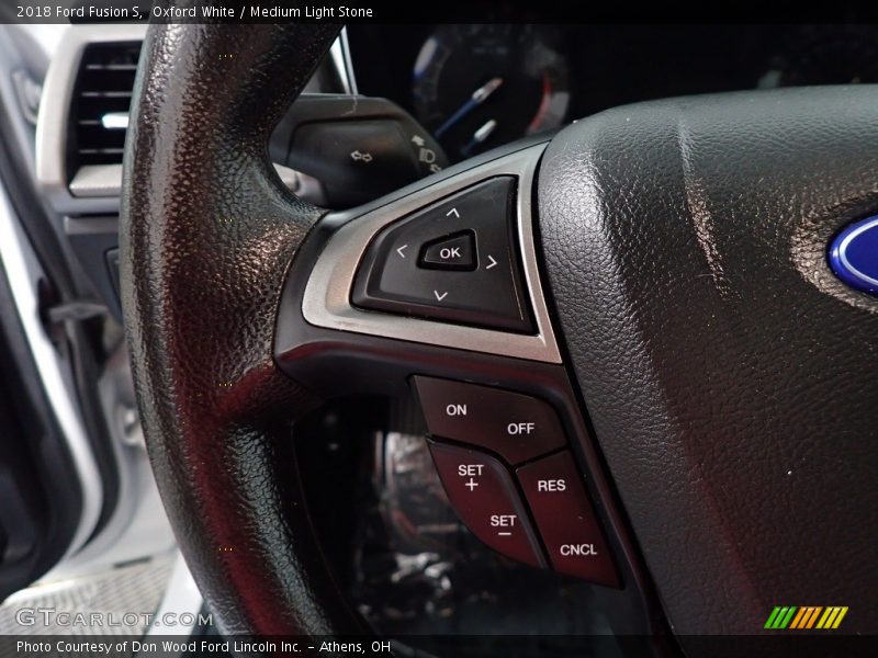 Oxford White / Medium Light Stone 2018 Ford Fusion S