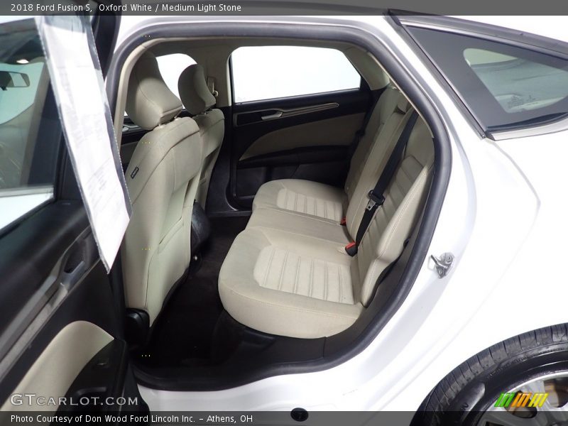 Oxford White / Medium Light Stone 2018 Ford Fusion S