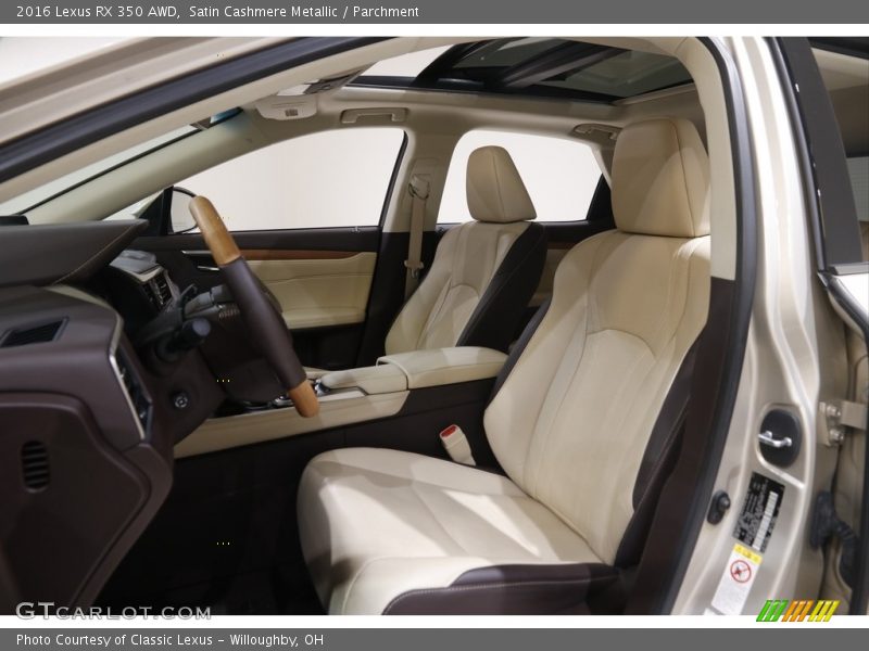 Front Seat of 2016 RX 350 AWD