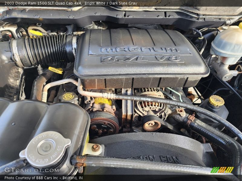 Bright White / Dark Slate Gray 2003 Dodge Ram 1500 SLT Quad Cab 4x4