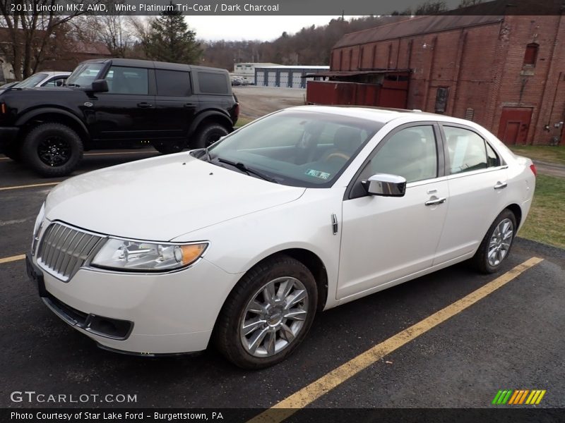 White Platinum Tri-Coat / Dark Charcoal 2011 Lincoln MKZ AWD