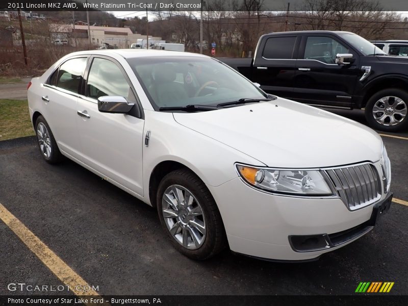White Platinum Tri-Coat / Dark Charcoal 2011 Lincoln MKZ AWD