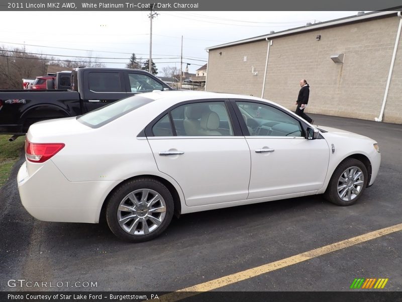 White Platinum Tri-Coat / Dark Charcoal 2011 Lincoln MKZ AWD